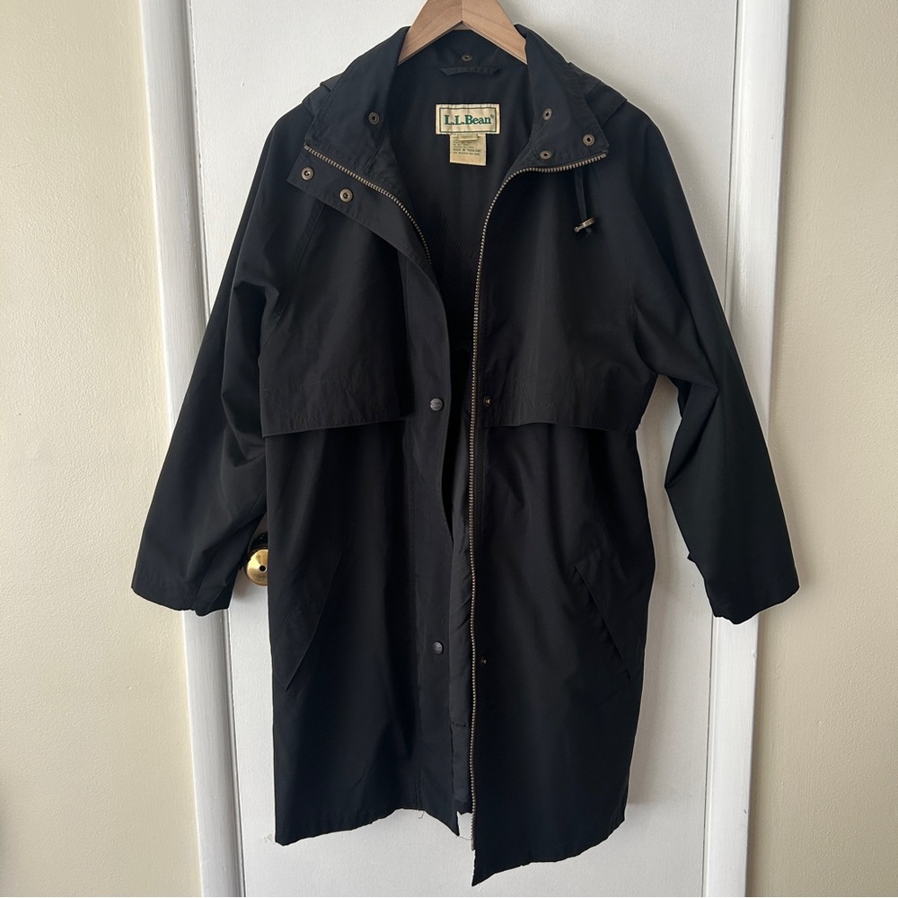 Vintage L.L. Bean Black Raincoat